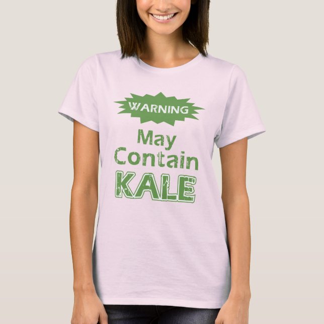 Engraçado Kale com o tema T-Shirt (Frente)