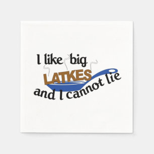 Engraçado latente judeu Hanukkah guardanapos
