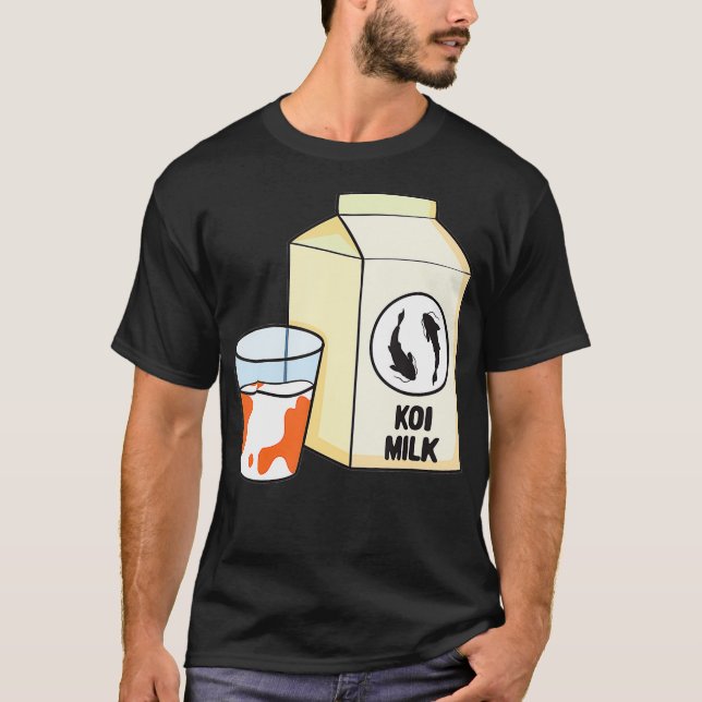 Engraçado Leite Koi Camisa Engraçado Peixe Koi (Frente)
