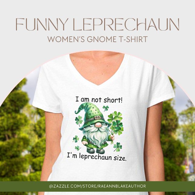 Engraçado Leprechaun Gnomo T-Shirt (Criador carregado)