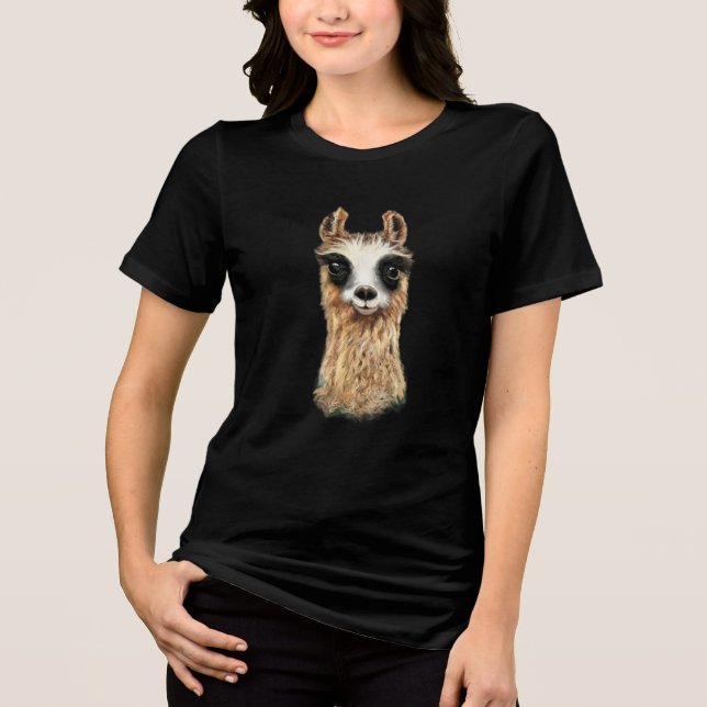 Engraçado Llama T-Shirt (Frente)