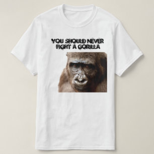 Engraçado Macho Gorilla Humorous Monkey T-Shirt
