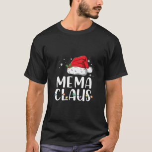 Engraçado Mema Claus T-Shirt Pijamas Papais noeis
