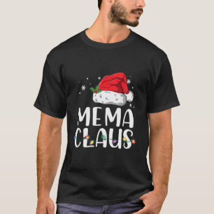 Engraçado Mema Claus T-Shirt Pijamas Papais noeis