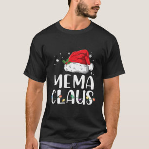Engraçado Mema Claus T-Shirt Pijamas Papais noeis