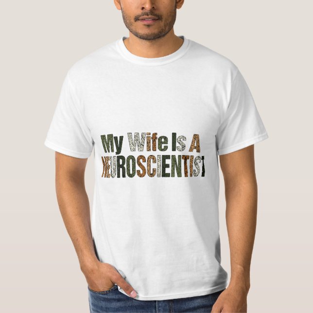 Engraçado Minha esposa é uma camisa neurocientista (Frente)