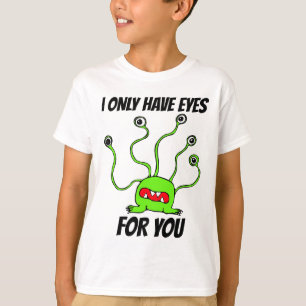 ENGRAÇADO MONSTER ALIENÍGENA GAROTOS T-SHIRTS 'OLH