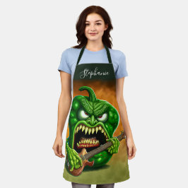 Engraçado Monster Green Bell Pepper Guitar