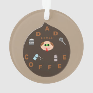 Engraçado Monstro Pai Adora Café Ornamento Acrí