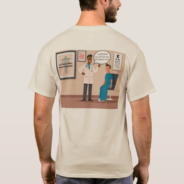 Engraçado não quer trabalhar com t-shirt de reform (Verso)