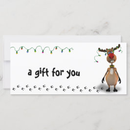Engraçado Natal Red Nose Reindeer Certificado de P