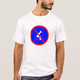 Engraçado nenhum assento na camisa do sinal T do