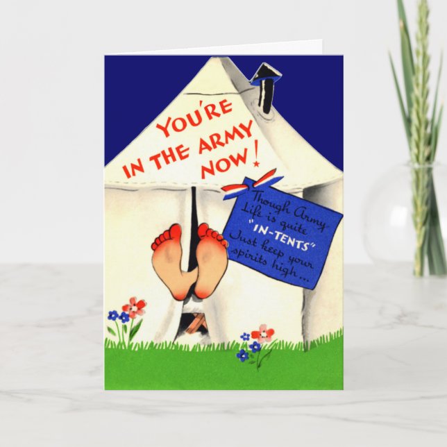 Engraçado no Cartão do Exército Agora (Frente)