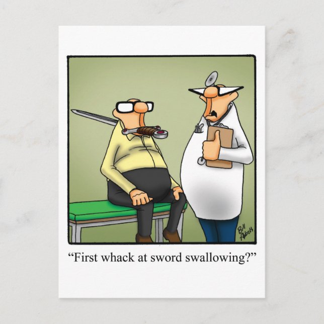 Engraçado Obter Bem Cartão Postal (Frente)