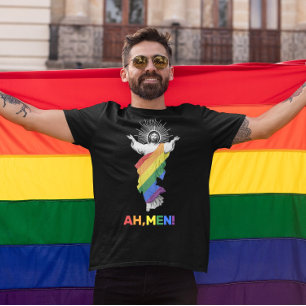 Engraçado Orgulho gay AH, HOMENS! Camiseta
