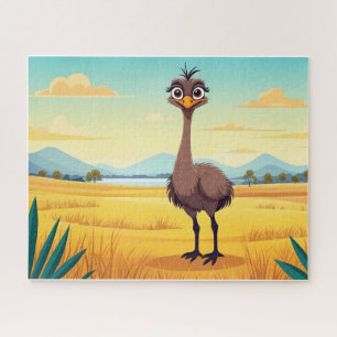 Engraçado Ostrich quebra-cabeça