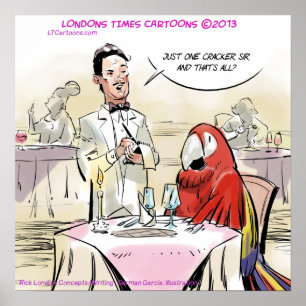 Engraçado Papagaio Belo Poster