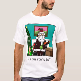 Engraçado Papais noeis de Natal T-shirt de desenho