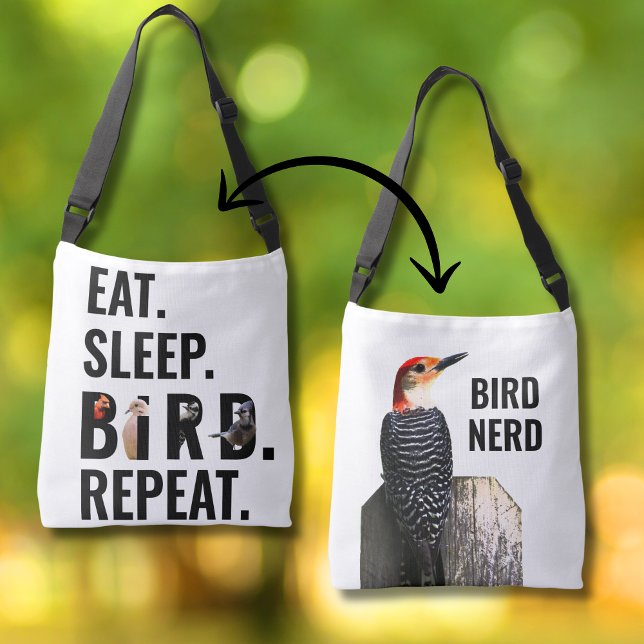 Engraçado Pássaro Citando o Corpo Moderno Tote Bag (Bird lovers, birders, birdwatchers, ornithologists and nature enthusiasts will love this crossbody)