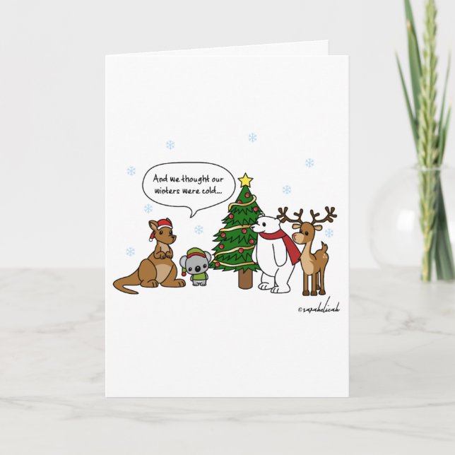 Engraçado, pensamos que o nosso cartão de Natal fr (Frente)