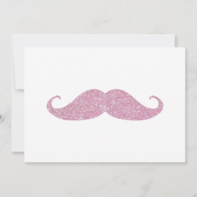 Engraçado Pink Bling Mustache (Frente)