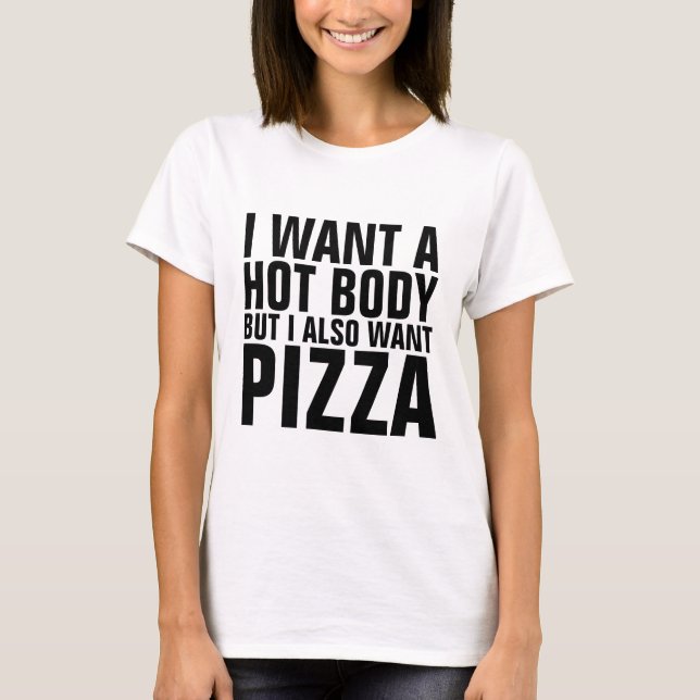 Engraçado Pizza, mulheres fazendo T-shirts (Frente)