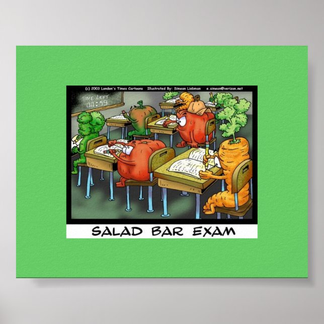 Engraçado Poster de Cartoon do Advogado "Salad Bar (Frente)