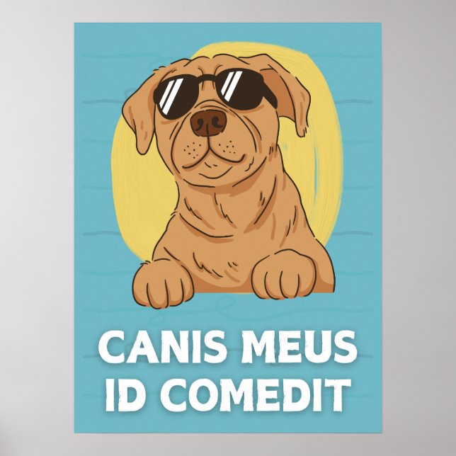 Engraçado Poster de sala de aula latino - Canis Me (Frente)