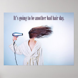 Engraçado poster do Dia do Cabelo Mau