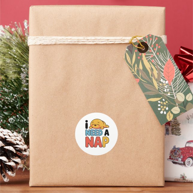 Engraçado Precisa de uma Soneca Adesivo Cartoon Fo (Feriado)