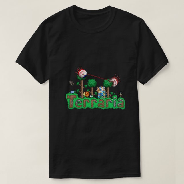 Engraçado Presente Terraria Jogo Clássico T-Shirt  (Frente do Design)