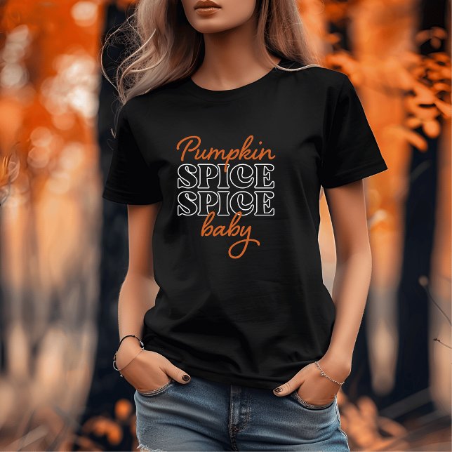 Engraçado Pumpkin Spice Queda T-Shirt (Criador carregado)