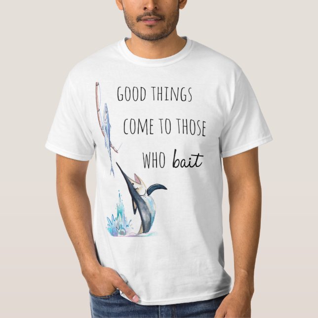 Engraçado Pun Pesticando T-Shirt Fora (Frente)
