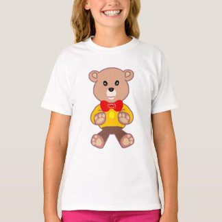 Engraçado Quadrinho de Bowtie Bear em T-Shirt