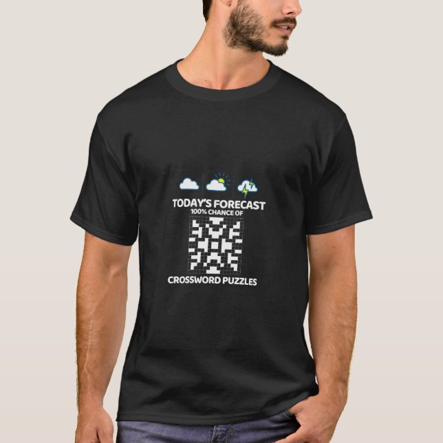 Engraçado Quebra-cabeça T-Shirt Crossword Quebra-c (Frente)