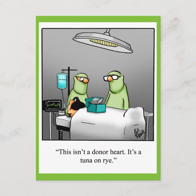 Engraçado Receber Bem Cartão Postal "Atum Em Cente (Frente)