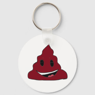 Engraçado Red Poop Emoji Chaveiro
