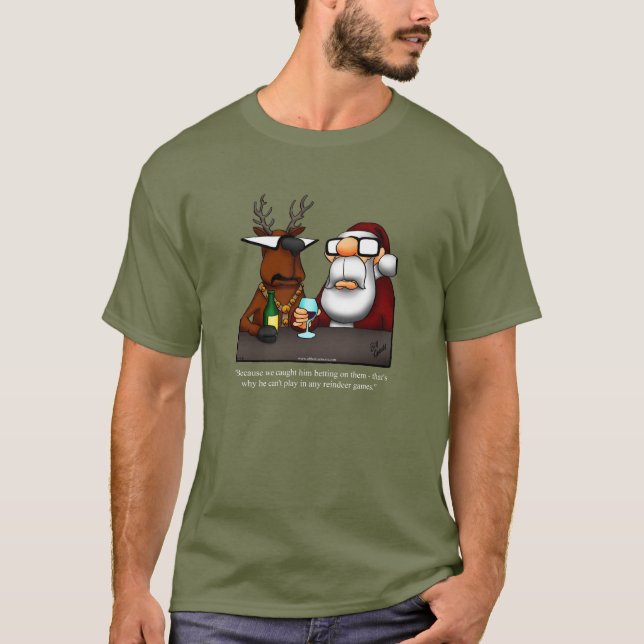 Engraçado Reindeer Humor, Camisa de Natal (Frente)