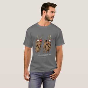 Engraçado Reindeer Humor Camiseta de Cartoons