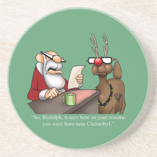 Engraçado Reindeer Humor Holiday Porta copos Prese