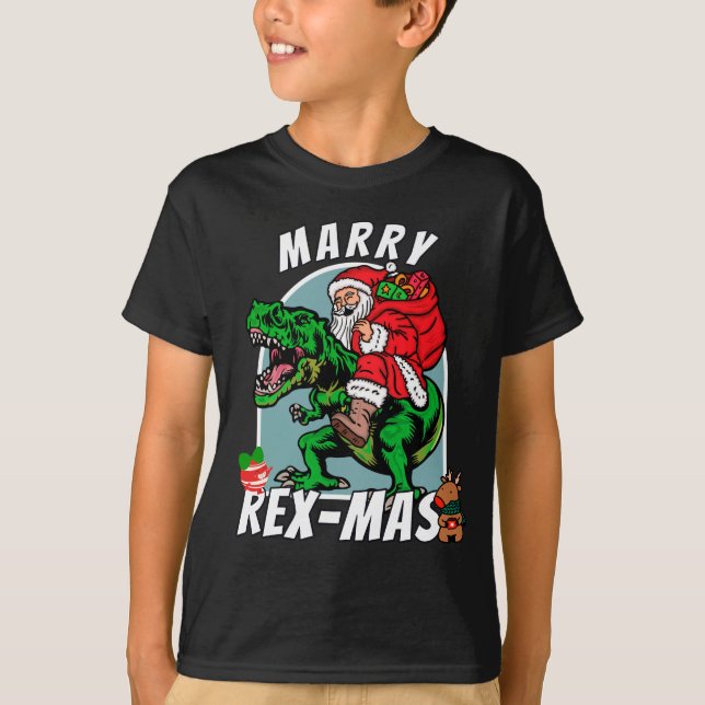 Engraçado REX-Max Natal Kid T-shirt (Frente)