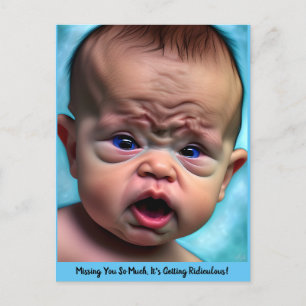 Engraçado Sad Miss Sentir Sua Falta Cartão de Amiz