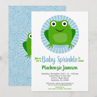 Engraçado Sapo Boys Baby Sprinkle Convite