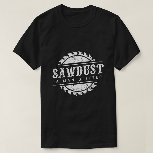 Engraçado Sawdust Man Glitter Engraçado T-Shirt (Frente do Design)