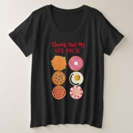 Engraçado Seis Pacotes Mais T-Shirt Do Tamanho