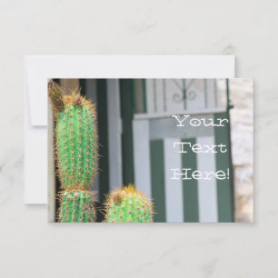 Engraçado Sua Placa Plana De Cactus Verde De Texto