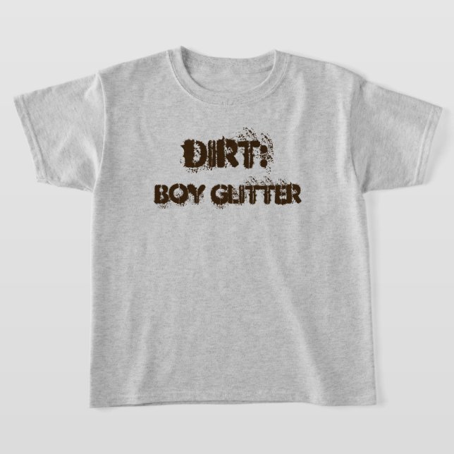 Engraçado "Sujeira": Garoto Glitter" T-Shirt (Postura )