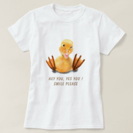 Engraçado T-Shirt Hapy Duck Smile - Texto Personal