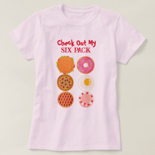 Engraçado T-Shirt tamanho de seis pacotes de mulhe