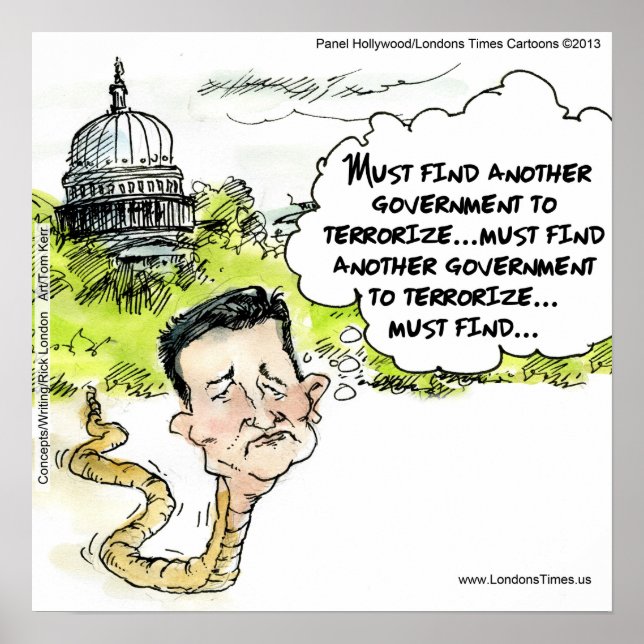 Engraçado Ted Cruz Cobra Poster (Frente)